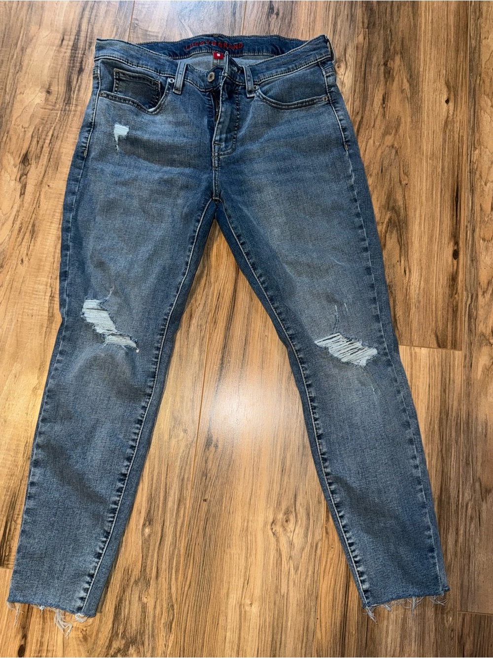 Lucky Brand Distressed Blue Skinny Jeans